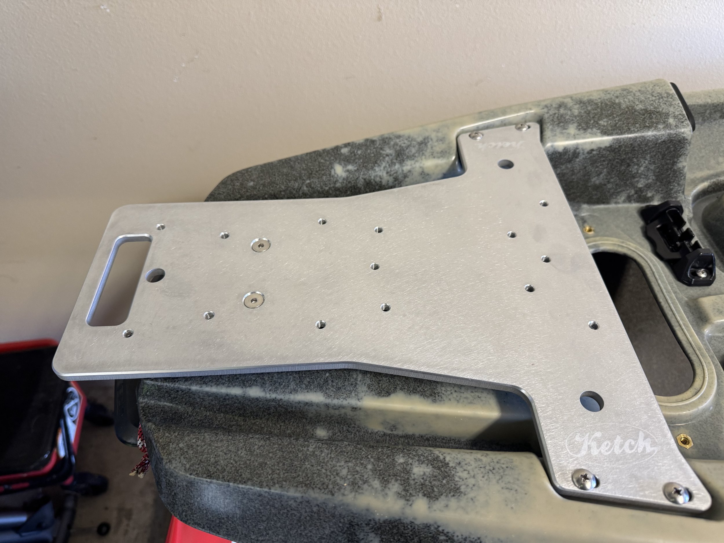  The Ketch bow mount plate installed. 