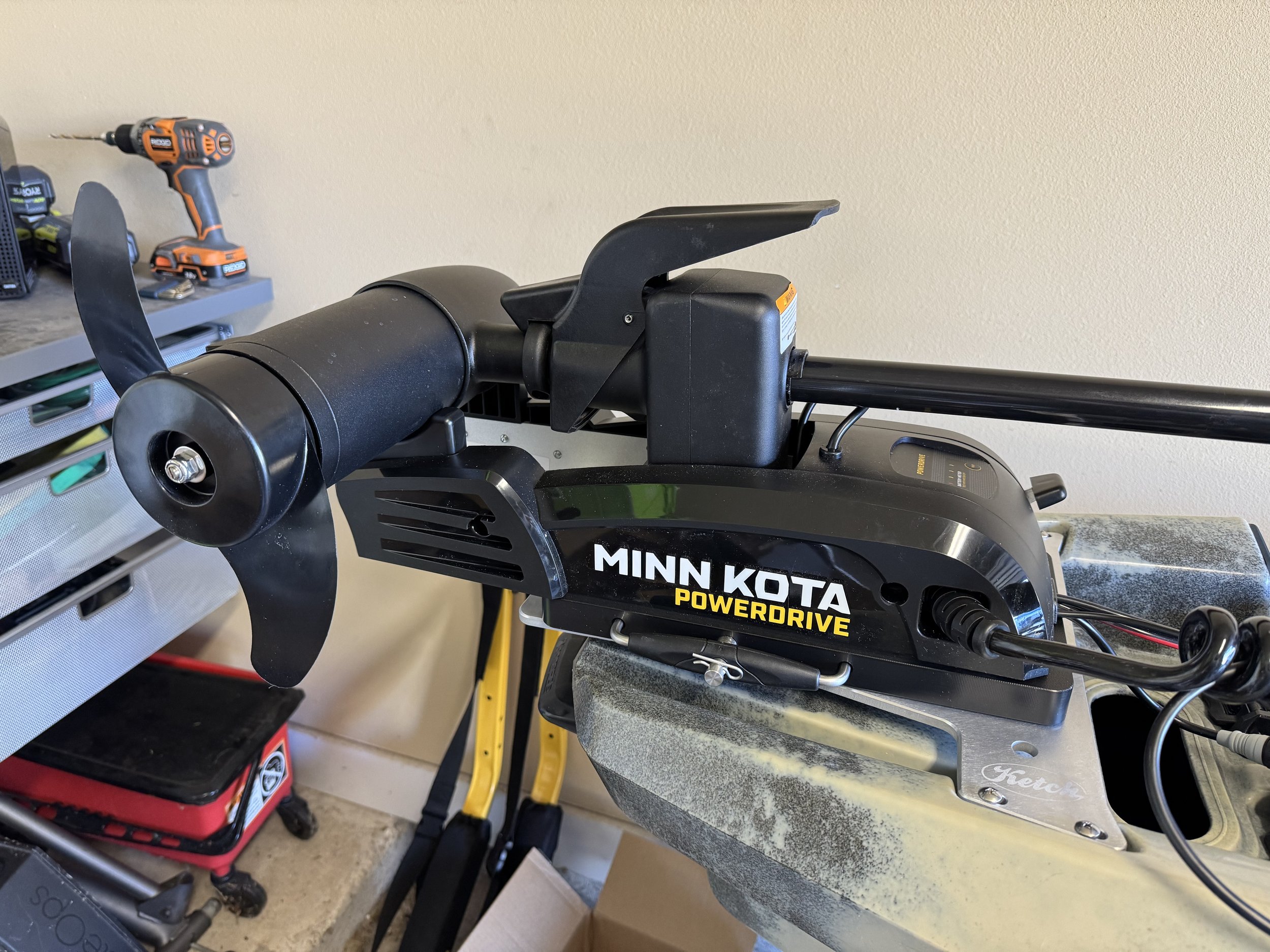  Stowed MinnKota PowerGuide 